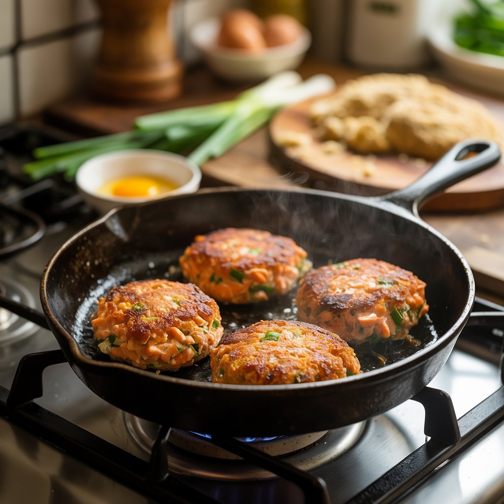 Simple Salmon Patties from Scratch