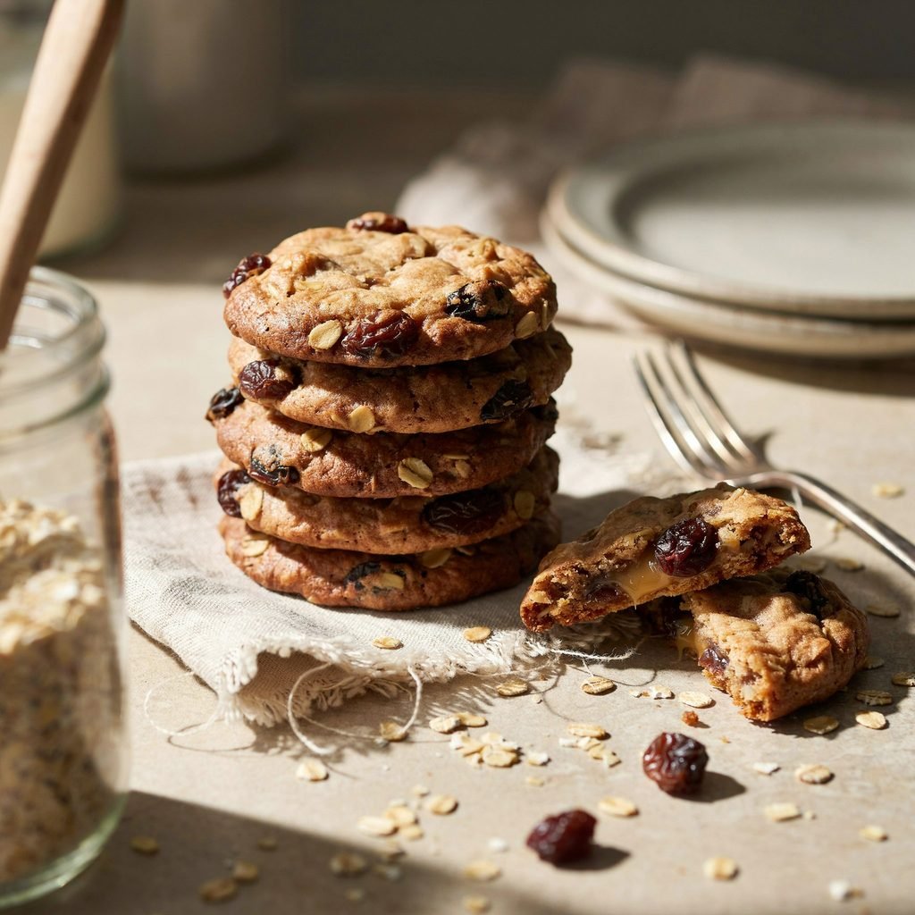 Chewy Oatmeal Raisin Cookies