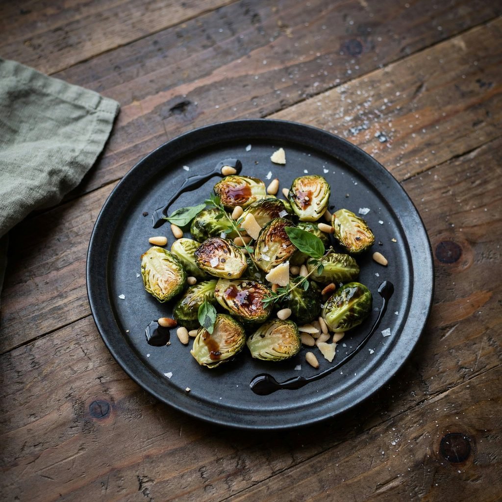 Roasted Brussels Sprouts with Balsamic Glaze